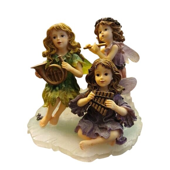 Boyds Bears Other - BOYDS WEE FOLKSTONES FAERIES COLLECTION JILLIAN, PIPER, & MELODY SUGAR PLUM#73B5